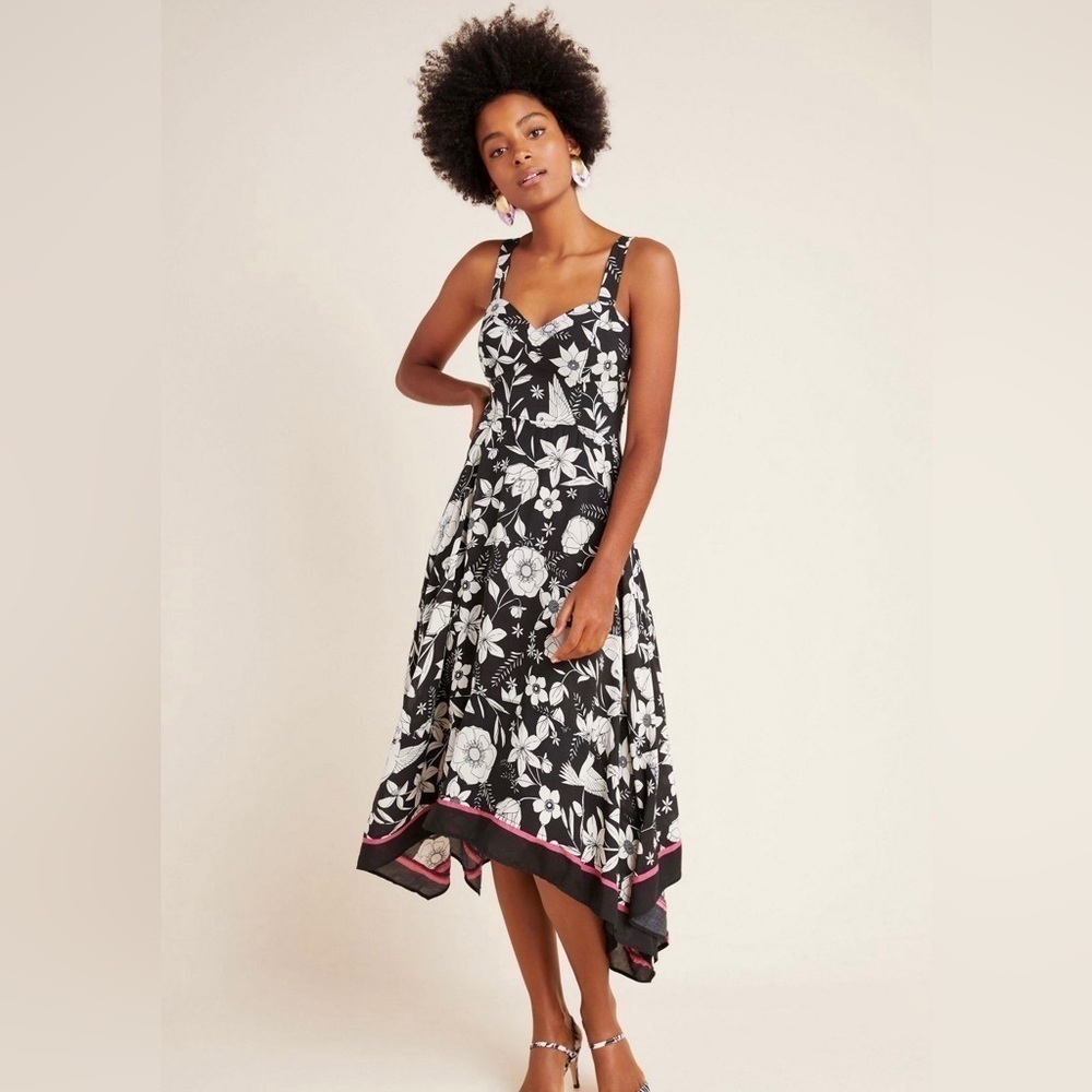 EUC Anthropologie Maeve Vivienne floral maxi dress, 0